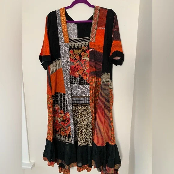 Colorful Patchwork Maxi Dress - Picture 6 of 6